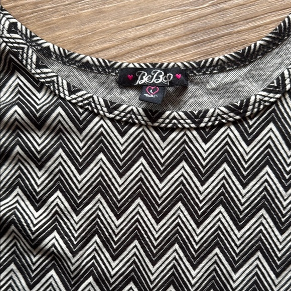 Stylish Black and White Zigzag Kids Dress - Picture 2 of 4